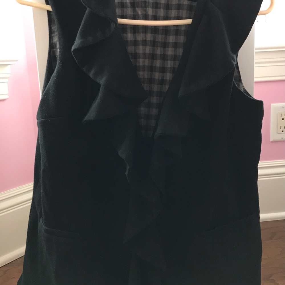 Alice+Olivia vest: buffalo plaid lining Large - Picture 3 of 9